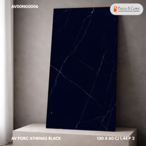 AV PORCELANATO ATHENAS BLACK 120 X 60 CJ 1.44