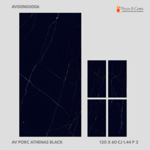 AV PORCELANATO ATHENAS BLACK 120 X 60 CJ 1.44 - Image 4