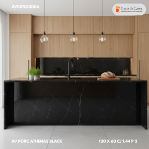 AV PORCELANATO ATHENAS BLACK 120 X 60 CJ 1.44 - Image 3