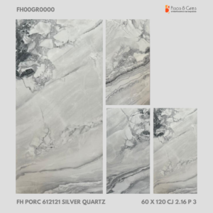 FH PORCELANICO 612121 SILVER QUARTZ  120 X 60 CJ 2.16 P 3 - Image 3