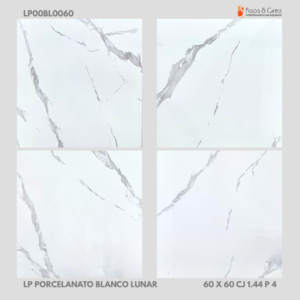 LP PORCELANATO D-6801 BLANCO LUNAR 60X60 CJ 1.44 P 4 - Image 3