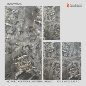 MC PORCELANATO XD97008 KLIMT ESMAL BRILLO 60X120 CJ 2.16 P 3 - Image 3