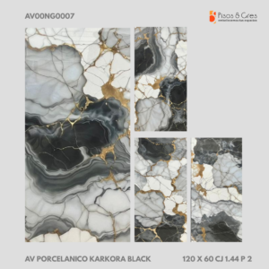 AV PORCELANICO KARKORA BLACK 120 X 60 CJ 1.44 P 2 - Image 3
