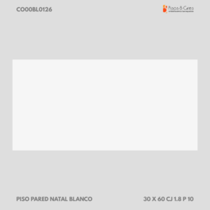 CO PISO PARED NATAL BLANCO 30 X 60 CJ 1.8 P 10 REF 609252001