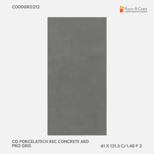CO PORCELATECH REC CONCRETE ARD PRO GRIS REF 61 X 121.5 CJ 1.48 P 2 REF 127242501