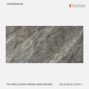 PK PORCELANICO 612042 PRAGA GRIS OSCURO 120 X 60 CJ 2.16 P 3 - Image 1