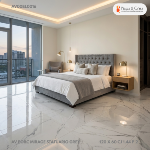 AV PORCELANICO MIRAGE STATUARIO GREY 120 X 60 CJ 1.44 P 2 - Image 2