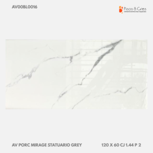 AV PORCELANICO MIRAGE STATUARIO GREY 120 X 60 CJ 1.44 P 2
